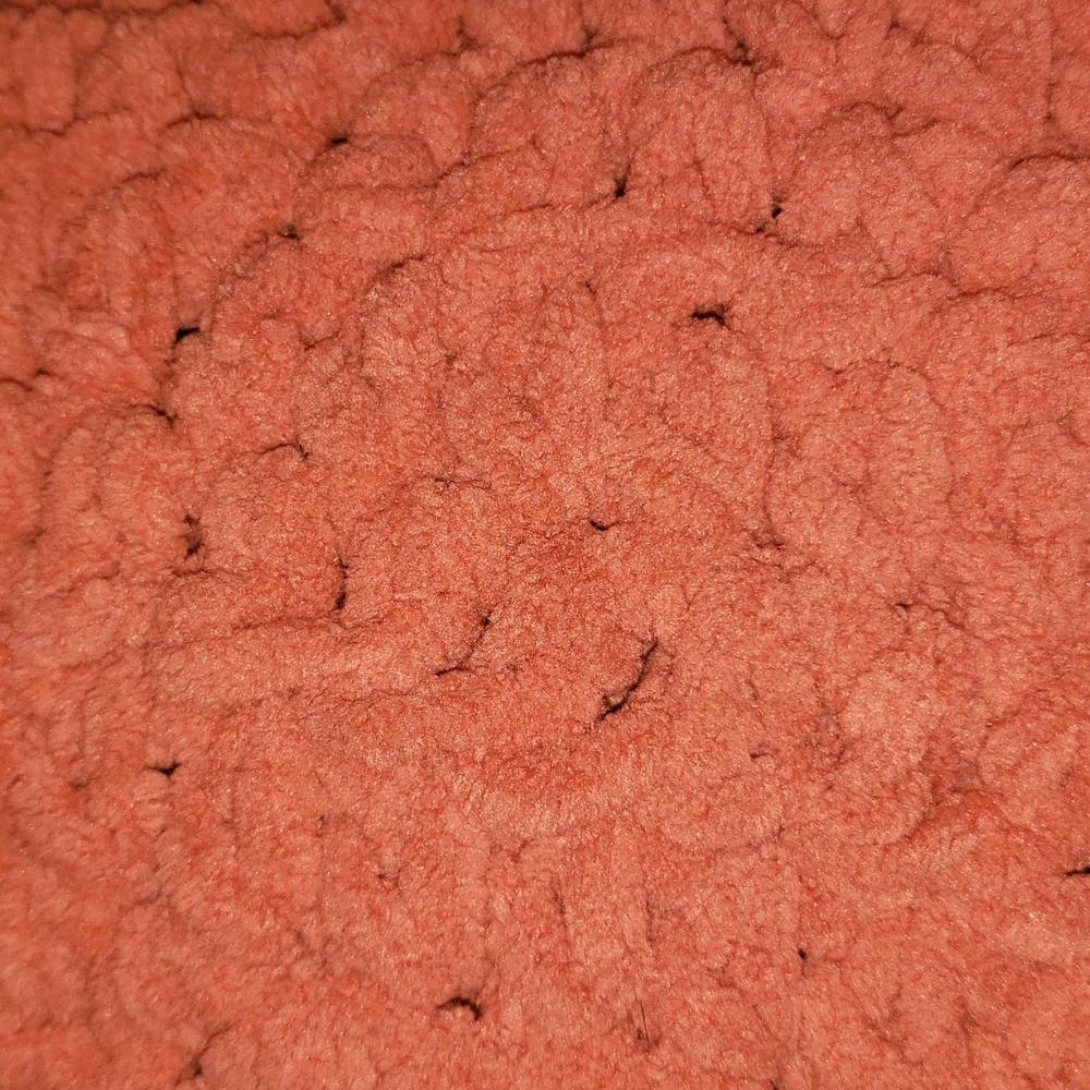 NEW- Handmade Chunky Fall Blanket- Burnt Orange - Picture 5 of 6